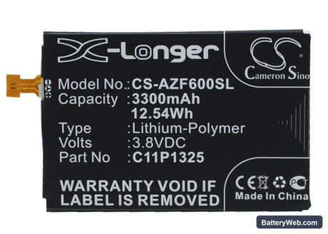 Asus ZenFone 6 Replacement Battery, 3.8V, 3300mAh, Li-Polymer 1
