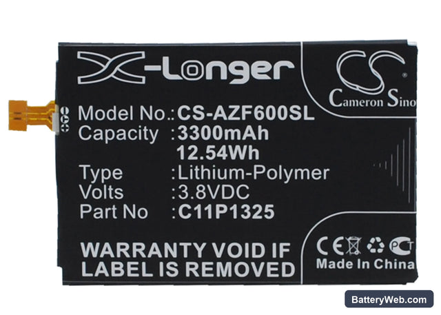 Asus ZenFone 6 Replacement Battery, 3.8V, 3300mAh, Li-Polymer 1