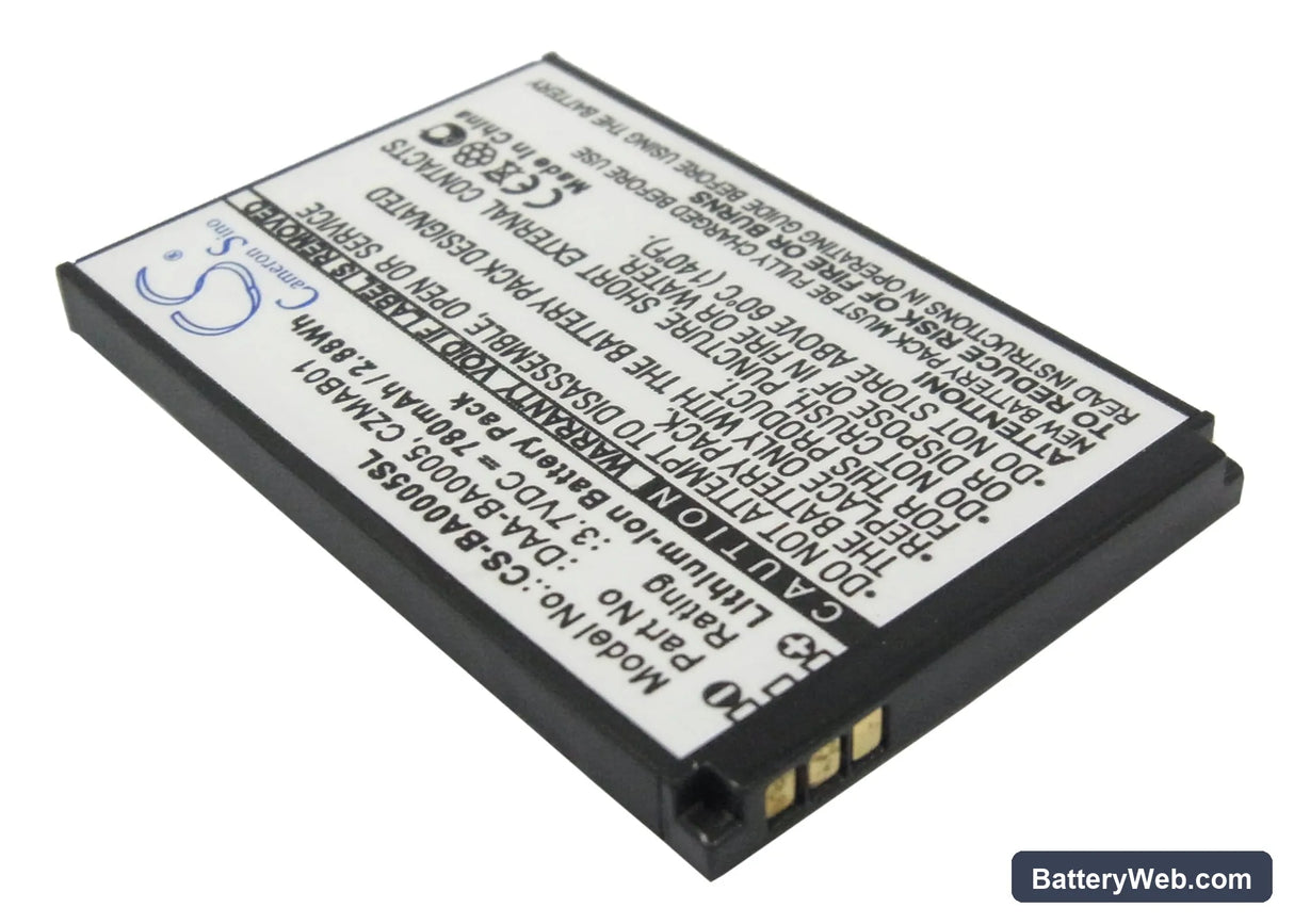 Creative Zen Micro Replacement Battery, 3.7V, 780mAh, Li-ion 2