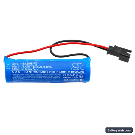 Bizlander 2W30LED Replacement Battery, 3.7V, 2600mAh, Li-ion 3