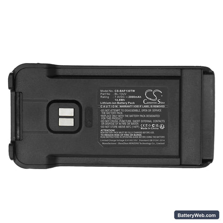 Retevis RT2 Replacement Battery, 7.4V, 2000mAh, Li-ion 5