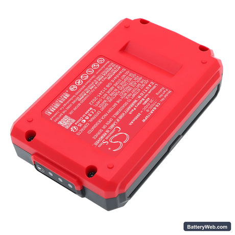 Bauer 20V Brushless Cordless Replacement Battery, 20.0V, 2000mAh, Li-ion 4