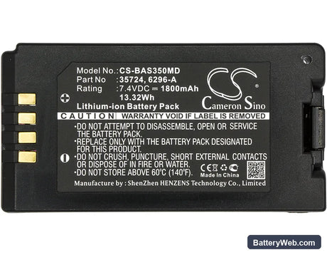 Baxter Healthcare Sigma Spectrum Infusion Pumps Replacement Battery, 7.4V, 1800mAh, Li-ion 3