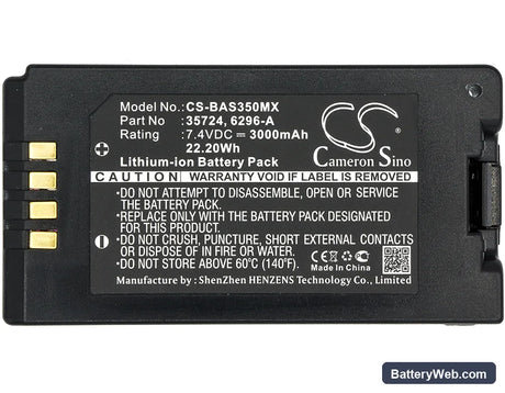 Baxter Healthcare Sigma Spectrum Infusion Pumps Replacement Battery, 7.4V, 3000mAh, Li-ion 3