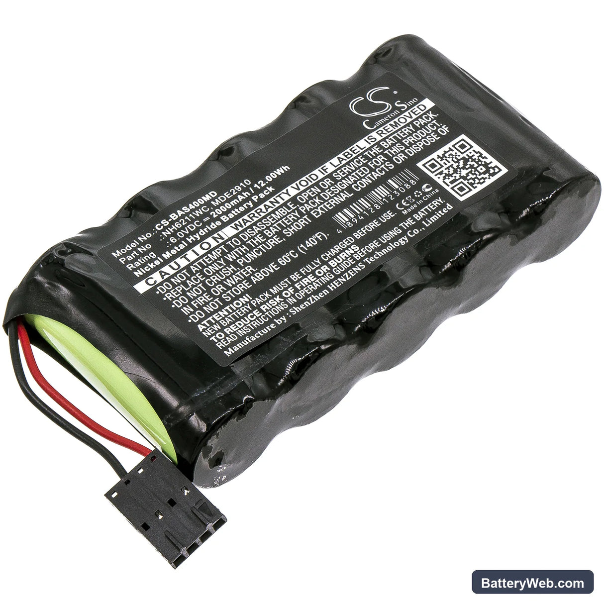 Baxter Healthcare AS40 Replacement Battery, 6V, 2000mAh, Ni-MH 1