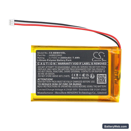 JSLBtech Video Baby Monitor Replacement Battery, 3.7V, 2000mAh, Li-Polymer 3