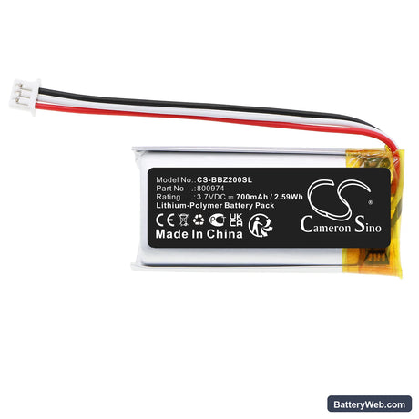 Beaba Babyphone Audio Simply Zen Replacement Battery, 3.7V, 700mAh, Li-Polymer 3
