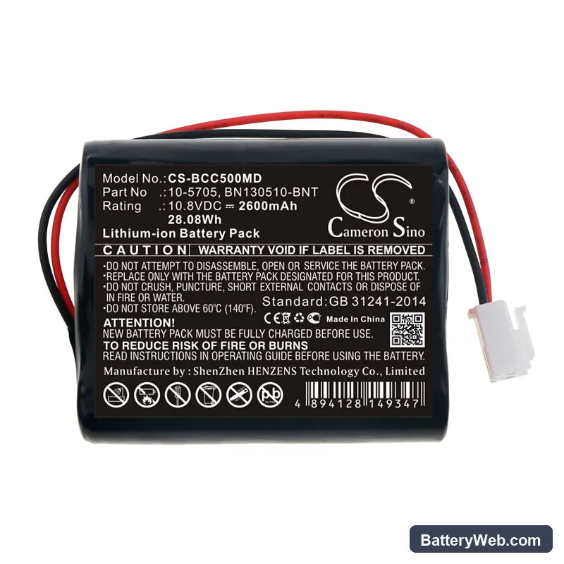 Bionet Compact 5 Replacement Battery, 10.8V, 2600mAh, Li-ion 3