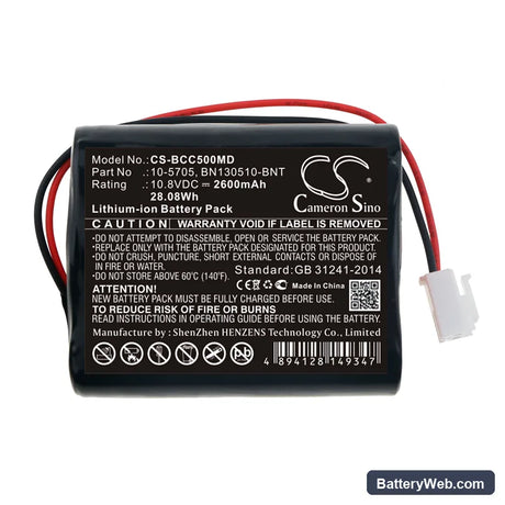 Bionet Compact 5 Replacement Battery, 10.8V, 2600mAh, Li-ion 3