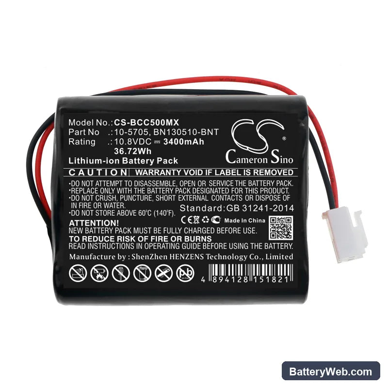 medicalEconet Compact 5 Replacement Battery, 10.8V, 3400mAh, Li-ion 3