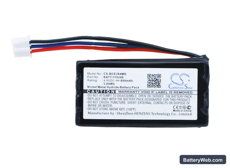 Biocam Dermogenius Basic Replacement Battery, 4.8V, 800mAh, Ni-MH 5