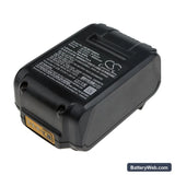 Bostitch BCF28WWB Replacement Battery, 20V, 5000mAh, Li-ion 3