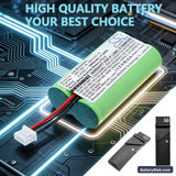 Shure DIS digital IR receivers Replacement Battery, 2.4V, 1800mAh, Ni-MH 6