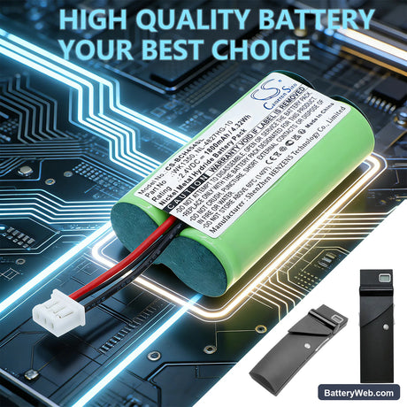 Shure DIS digital IR receivers Replacement Battery, 2.4V, 1800mAh, Ni-MH 6