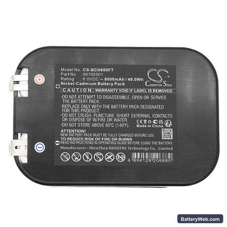 Bosch Eisemann Halo 6 Replacement Battery, 6V, 8000mAh, Ni-CD 3