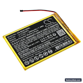 Bookeen CYBFT1F-BK Replacement Battery, 3.7V, 2000mAh, Li-Polymer 1