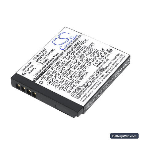 Panasonic Lumix DMC-S3 Replacement Battery, 3.7V, 700mAh, Li-ion 1