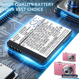Panasonic Lumix DMC-S3 Replacement Battery, 3.7V, 700mAh, Li-ion 6