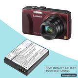 Panasonic Lumix DMC-TZ41 Replacement Battery, 3.7V, 950mAh, Li-ion 6