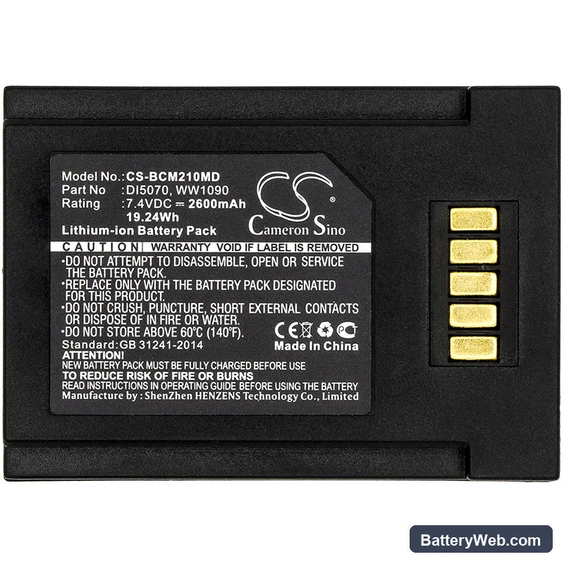 BCI SpectrO2 Pulse Oximeters Replacement Battery, 7.4V, 2600mAh, Li-ion 3
