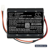 Bionet BM3VET Next Monitor Replacement Battery, 10.8V, 2600mAh, Li-ion 3