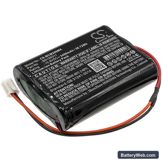 Bionet BM3VET Next Monitor Replacement Battery, 10.8V, 3400mAh, Li-ion 1