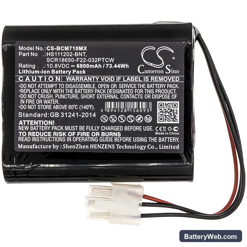 Bionet BM7Vet Optional Replacement Battery, 10.8V, 6800mAh, Li-ion 3
