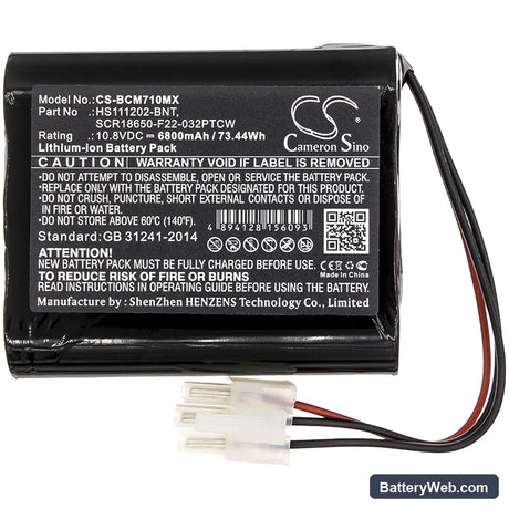 Bionet BM7Vet Optional Replacement Battery, 10.8V, 6800mAh, Li-ion 3
