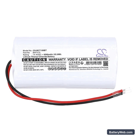 Daitem DC405 Replacement Battery, 14.4V, 6500mAh, Li-SOCl2 3