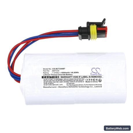 Daitem DC408 Replacement Battery, 7.2V, 6500mAh, Li-SOCl2 3