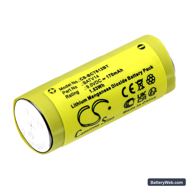 Daitem DC611 Replacement Battery, 9V, 170mAh, Li-MnO2 1