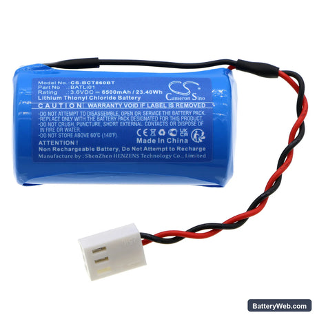 S&J FAS 8900 Replacement Battery, 3.6V, 6500mAh, Li-SOCl2 3