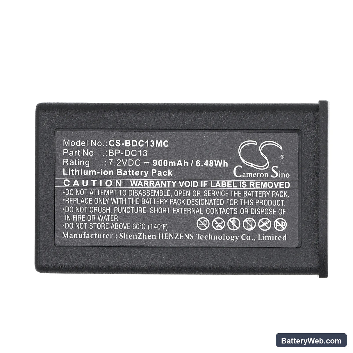 Leica T Replacement Battery, 7.2V, 900mAh, Li-ion 5