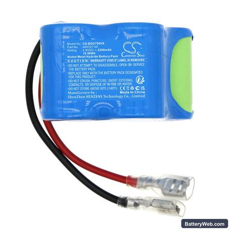 Black&Decker GS700 Replacement Battery, 4.8V, 2200mAh, Ni-MH 3