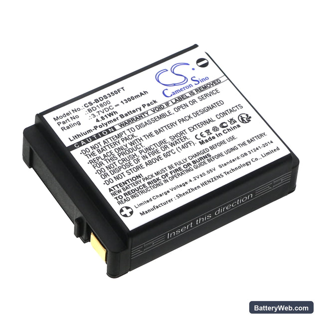 Black Diamond ReVolt 350 Replacement Battery, 3.7V, 1300mAh, Li-Polymer 1