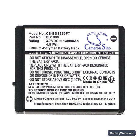 Black Diamond ReVolt 350 Replacement Battery, 3.7V, 1300mAh, Li-Polymer 5