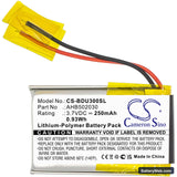 Bosch Intuvia Display Replacement Battery, 3.7V, 250mAh, Li-Polymer 3
