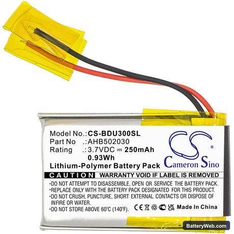 Bosch Intuvia Display Replacement Battery, 3.7V, 250mAh, Li-Polymer 3