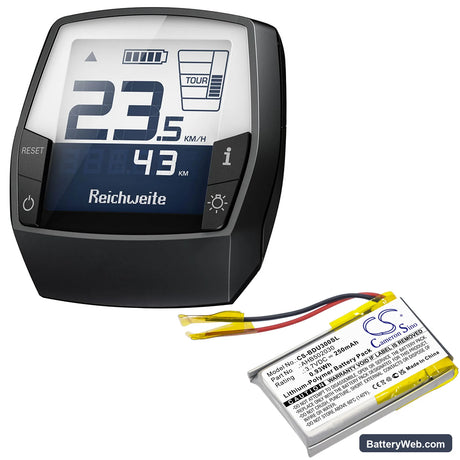 Bosch Intuvia Display Replacement Battery, 3.7V, 250mAh, Li-Polymer 5