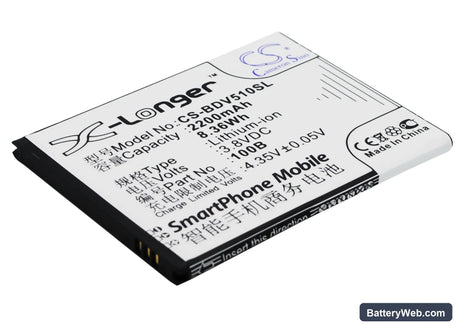 Baidu Cloud V5 Replacement Battery, 3.8V, 2200mAh, Li-ion 2