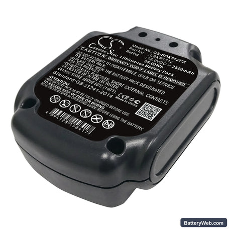 Black & Decker BDCDD12 Replacement Battery, 12V, 2500mAh, Li-ion 3