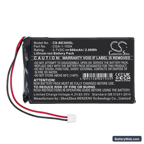 Casio Cassiopeia BE-300 Replacement Battery, 3.7V, 800mAh, Li-ion 3