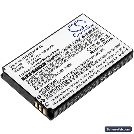 Bea-fon AL560 Replacement Battery, 3.7V, 1600mAh, Li-Polymer 1