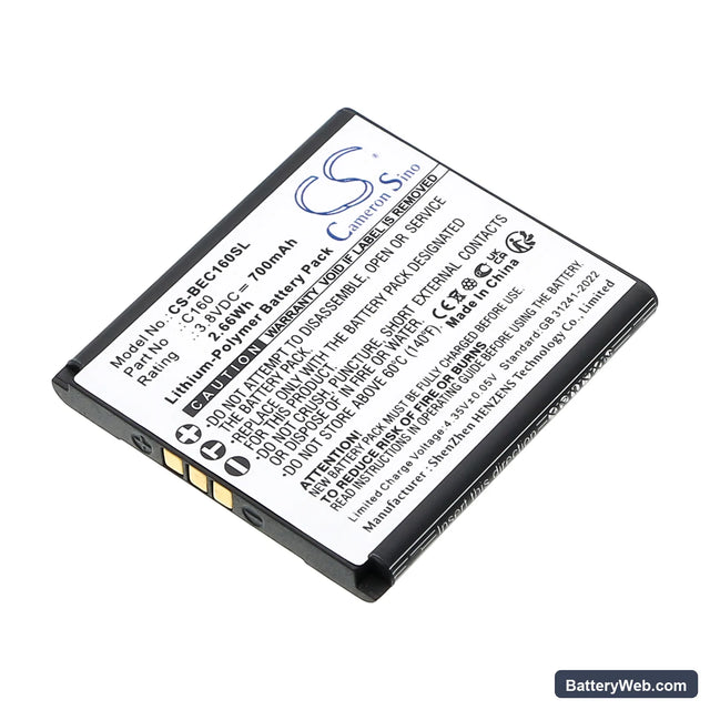 Bea-fon C160 Replacement Battery, 3.8V, 700mAh, Li-Polymer 1