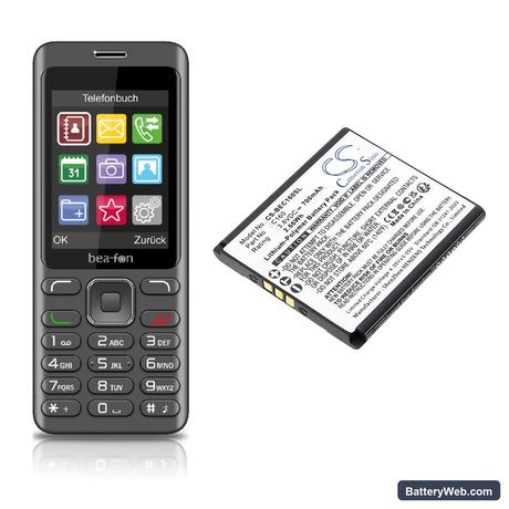 Bea-fon C160 Replacement Battery, 3.8V, 700mAh, Li-Polymer 4