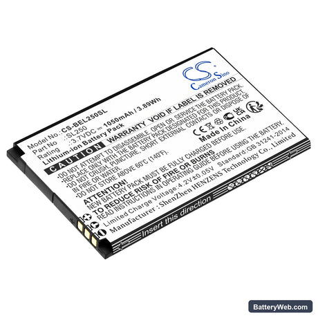 Bea-fon SL250 Replacement Battery, 3.7V, 1050mAh, Li-ion 1