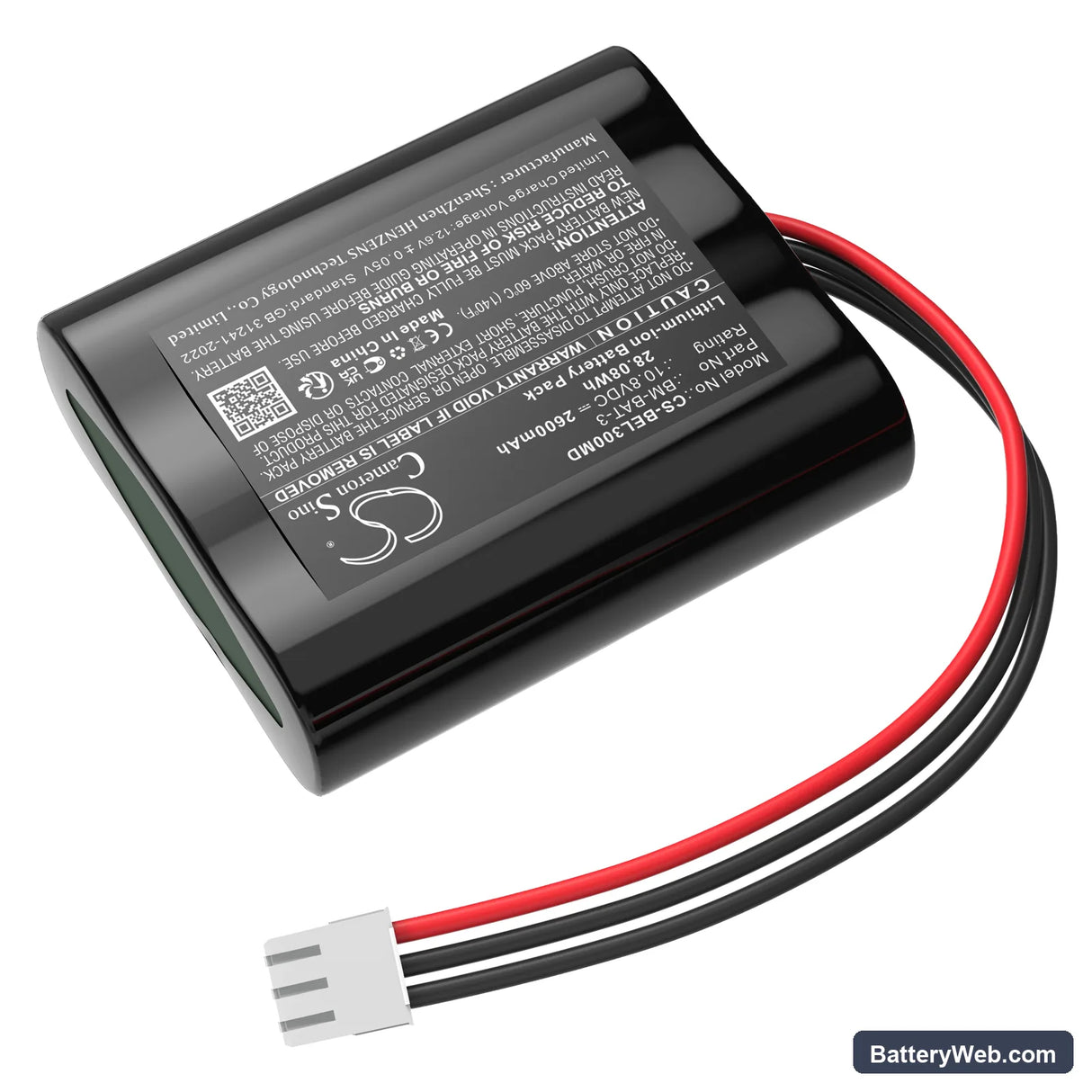 Bionet BM3 Pro Replacement Battery, 10.8V, 2600mAh, Li-ion 2
