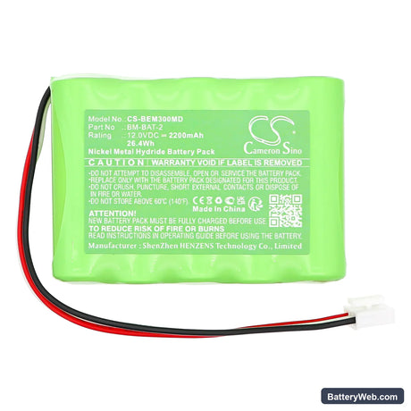 Bionet BM3 Replacement Battery, 12V, 2200mAh, Ni-MH 3