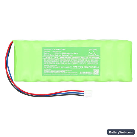 Bionet BM3:D1F1200001 ~ D1G03xxxxx(12.2005 ~ 03.2006) Replacement Battery, 12V, 2200mAh, Ni-MH 3
