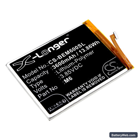 Bea-fon M6 Premium Replacement Battery, 3.85V, 3600mAh, Li-Polymer 1